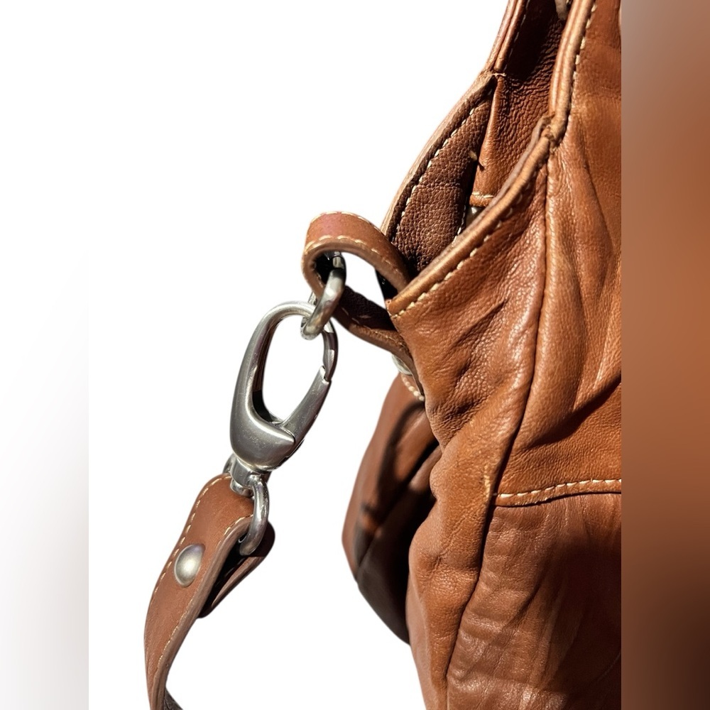 Clark’s England Soft Brown Leather Hobo Handbag/Shoulder Bag - Picture 9 of 16